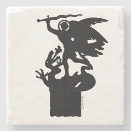 Saint Michael och Dragon Stenunderlägg