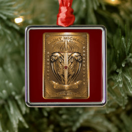Saint Michael Patron Saint i Paratroopers Metall Julgransprydnad Metall