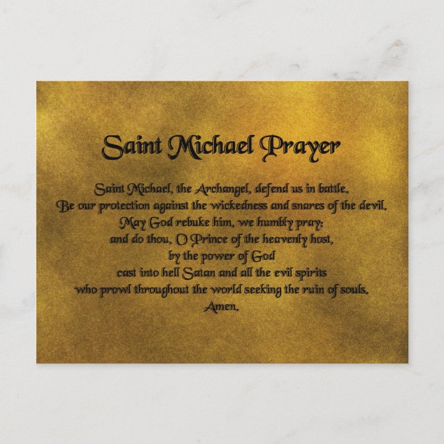 Saint Michael Postcard Vykort (Framsida)