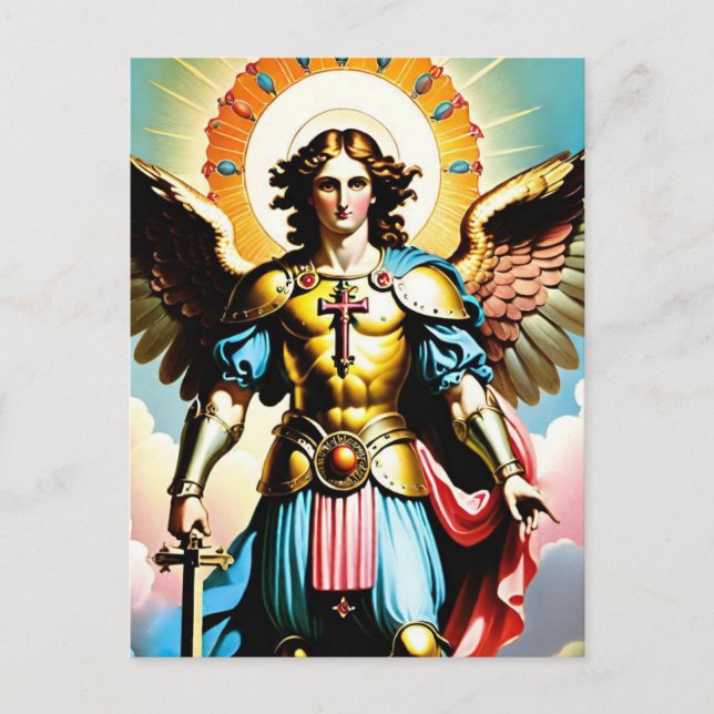 Saint Michael Postcard Vykort (Framsida)