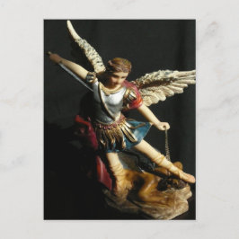 Saint Michael & Prayer Angel Postcard Vykort
