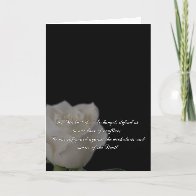 Saint Michael Prayer Helgkort (Framsida)