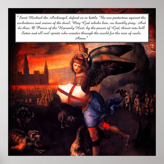 Saint Michael Prayer Poster (Framsidan)