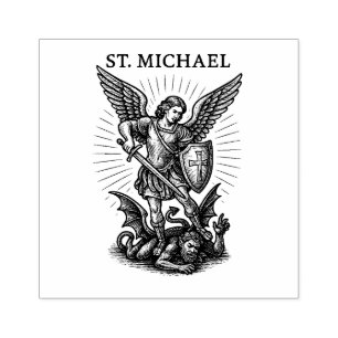 Saint Michael Religiösan Archangel Angel Stämpel