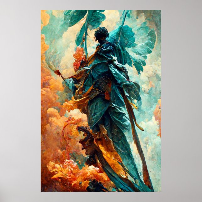 Saint Michael som slåss mot Dragon Poster (Framsidan)
