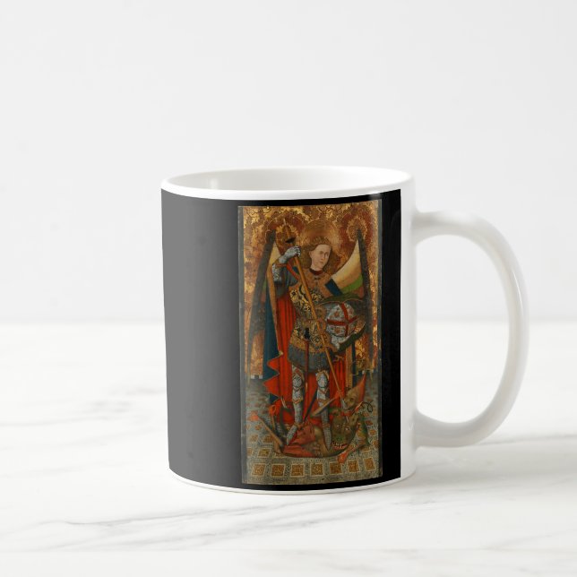 Saint Michael The Archangel Defeating Satan Christ Kaffemugg (Höger)
