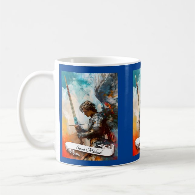 Saint Michael the Archangel Kaffemugg (Vänster)