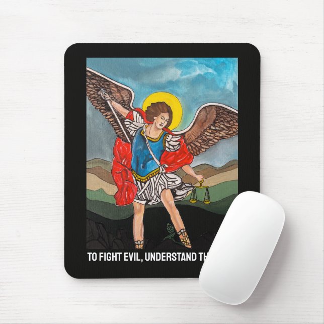 Saint Michael the Archangel Painting by Alfred Fox Musmatta (Med mus)