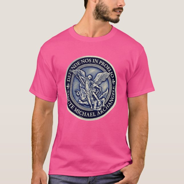 Saint Michael The Archangel Prayer Catholic Tradit T Shirt (Framsida)