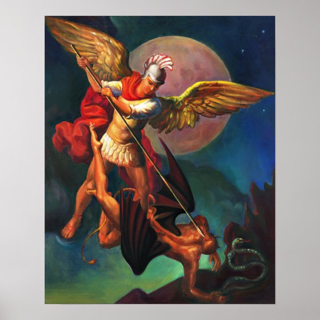 Saint Michael the Warrior Archangel Poster (Framsidan)