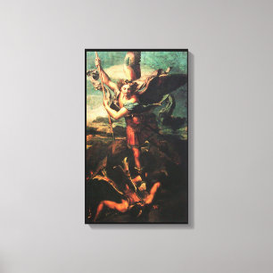 SAINT MICHAEL VANGUISHING SATAN CANVASTRYCK