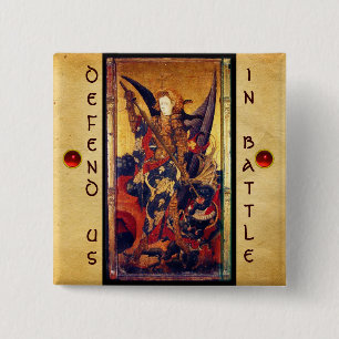 Saint Michael Vanquishing Djävulen Knapp