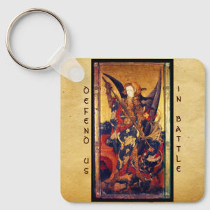 Saint Michael Vanquishing Djävulen Nyckelring