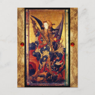 Saint Michael Vanquishing Djävulen Vykort