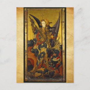 Saint Michael Vanquishing Djävulen Vykort