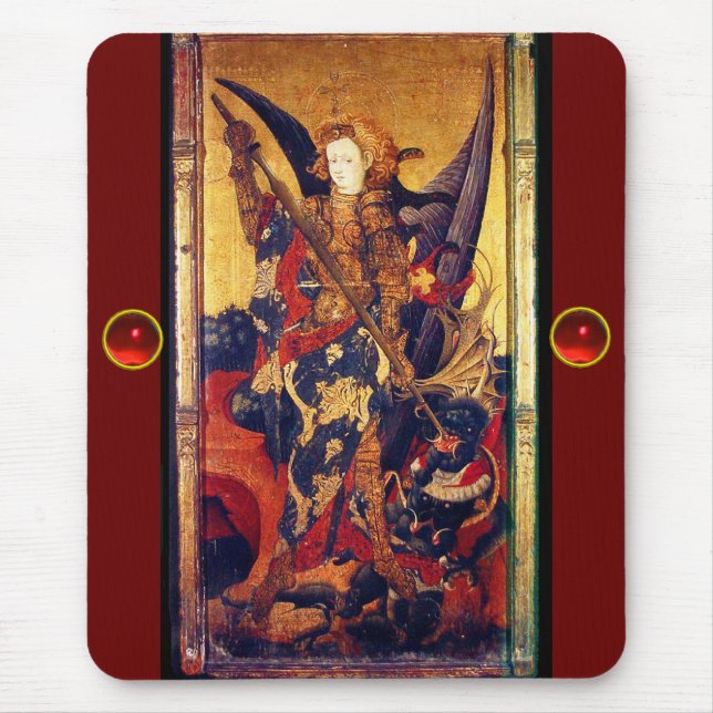 Saint Michael Vanquishing i Djävulen , Musmatta (Framsidan)