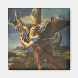 Saint Michael Vanquishing Satan av Raphael Magnet