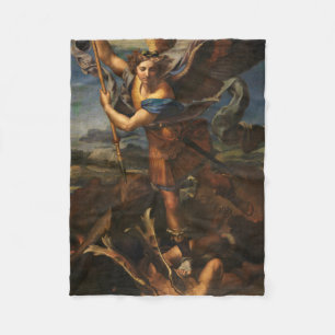 Saint Michael Vanquishing Satan Fleecefilt