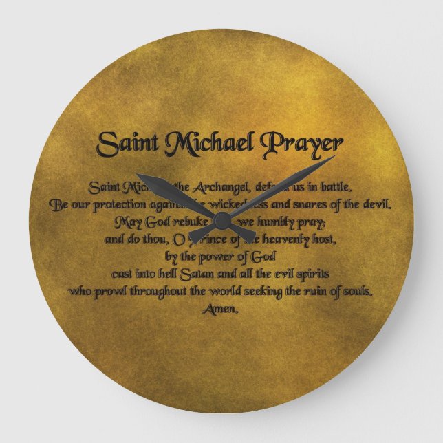 Saint Micheal Wall Clock Stor Klocka (Framsida)