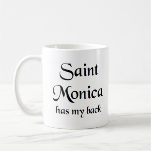 saint monica kaffe mugg