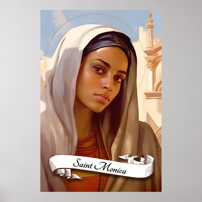 Saint Monica Mor i Saint Augustine Poster (Framsidan)