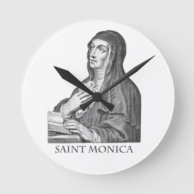 Saint Monica Rund Klocka (Framsida)