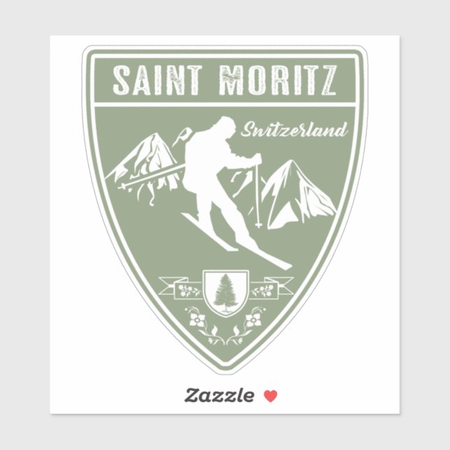 Saint Moritz Schweiz Klistermärken (Ark)