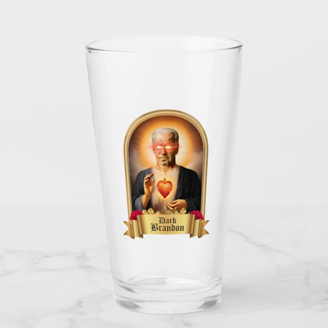Saint Mörk Brandon Prayer Candle Glaskopp (Framsida)
