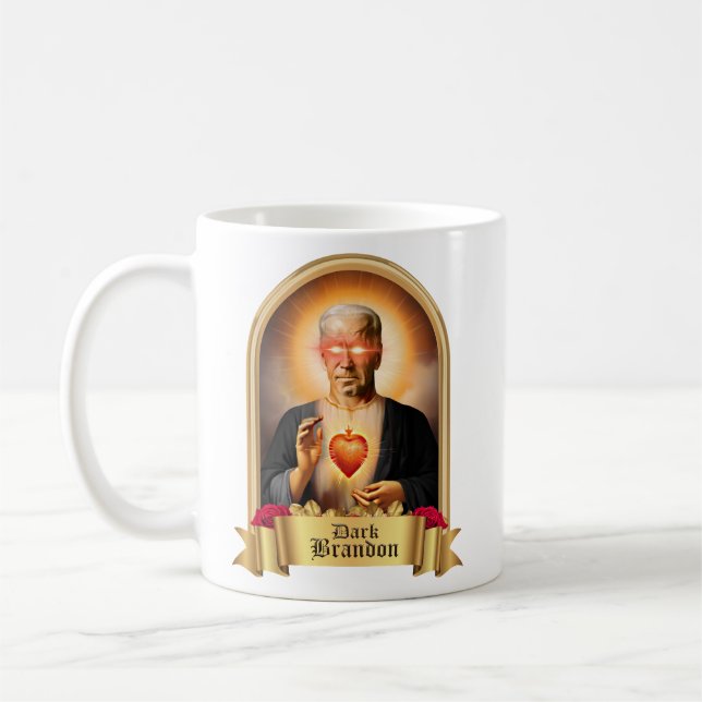 Saint Mörk Brandon Prayer Candle Kaffemugg (Vänster)