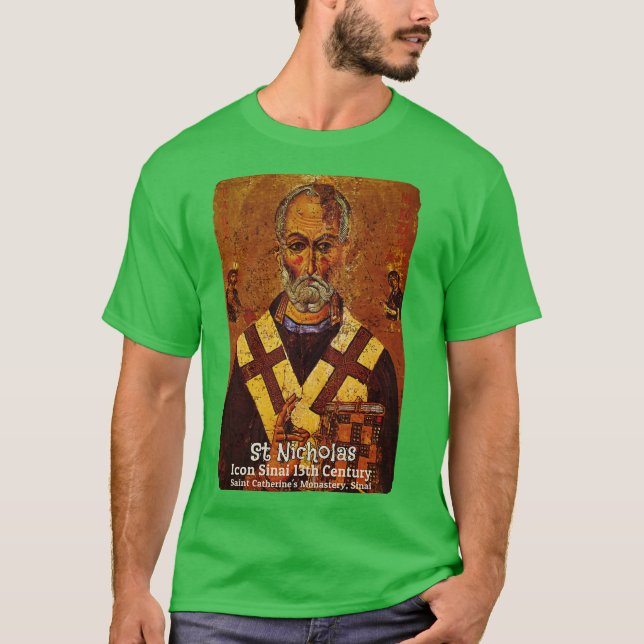 Saint Nicholas Father of Christmas T Shirt (Framsida)