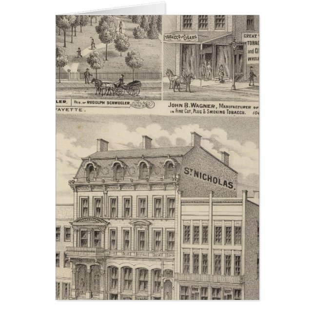 Saint Nicholas Hotel, La Fayette Hälsningskort (Framsidan)