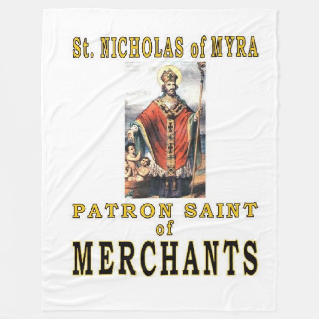 SAINT NICHOLAS of MYRA Fleecefilt (Framsidan)