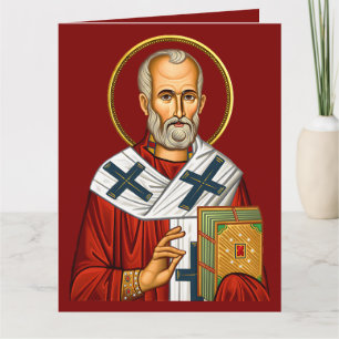 Saint Nicholas ortodox ikon 04 Kort