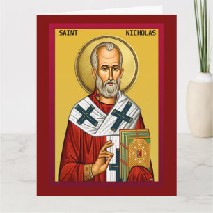 Saint Nicholas ortodox ikon 09 Kort