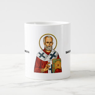 Saint Nicholas ortodox serbian saints icon Jumbo Mugg