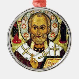Saint Nicholas - Patron Saint of Children Julgransprydnad Metall