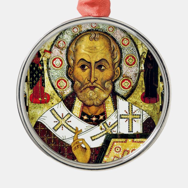 Saint Nicholas - Patron Saint of Children Julgransprydnad Metall (Framsidan)