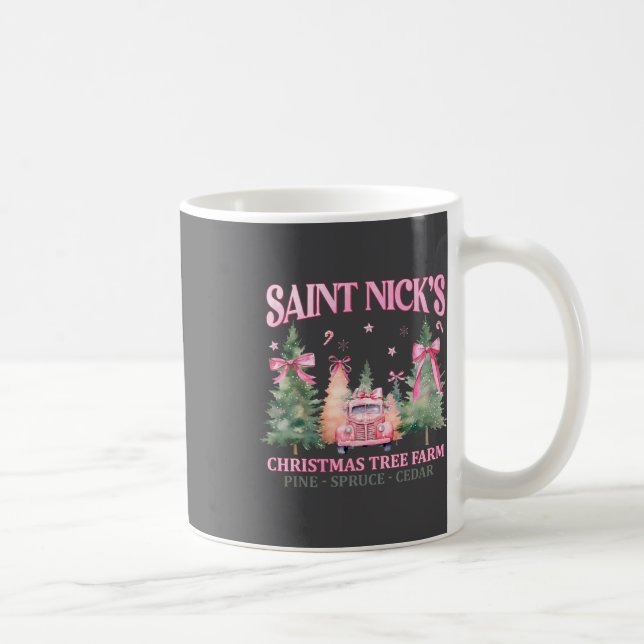 Saint Nick's Julgran Farm Rosa Coquette Xma Kaffemugg (Höger)