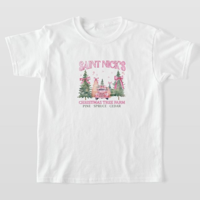 ’Saint Nick's Träd Farm’ T Shirt (Laydown)