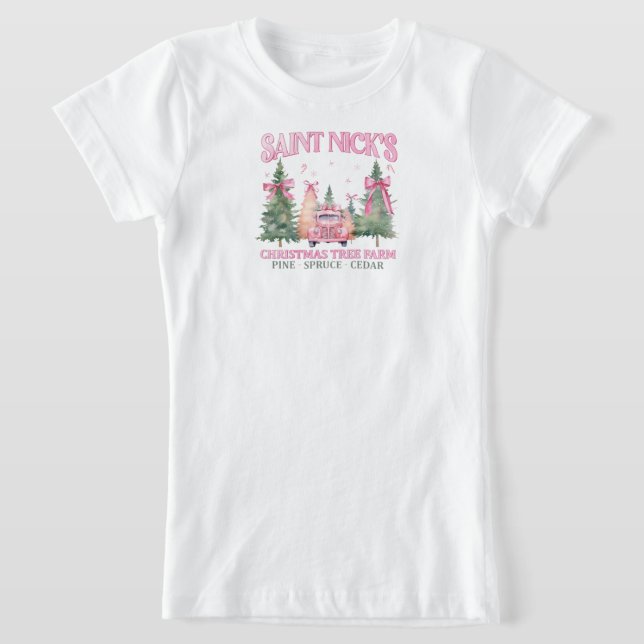 ’Saint Nick's Träd Farm’ T Shirt (Laydown)