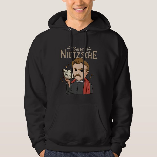Saint Nietzsche for a Philosophy Student  1 Hoodie (Framsida)