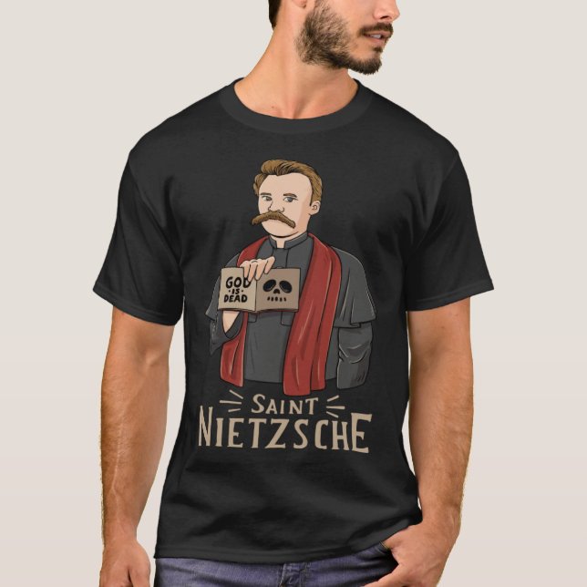 Saint Nietzsche for a Philosophy Student T Shirt (Framsida)