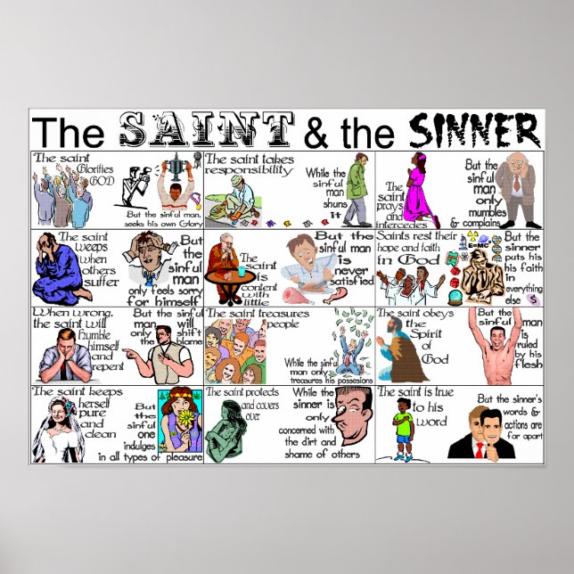 Saint och Sinner Poster (Framsidan)
