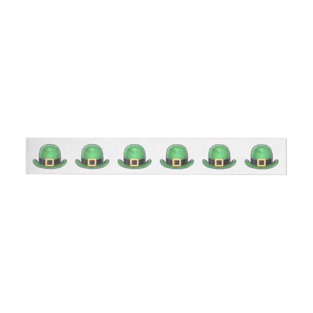 Saint Paddys Day Grönt Derby Hat Etikettband (Individuell)