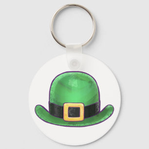 Saint Paddys Day Grönt Derby Hat Nyckelring