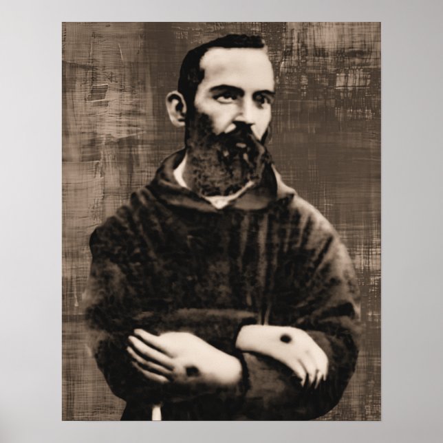 Saint Padre Pio-katolska Saint A-092621 Poster (Framsidan)