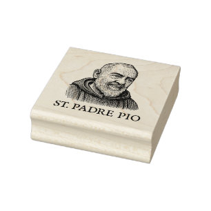 Saint Padre Pio Traditional Engrave Devotional Stämpel