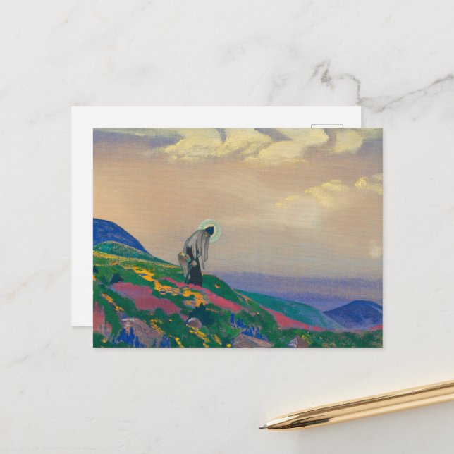 Saint Panteleimon Healer av Nicholas Roerich Helg Vykort (Fram/Back In Situ)