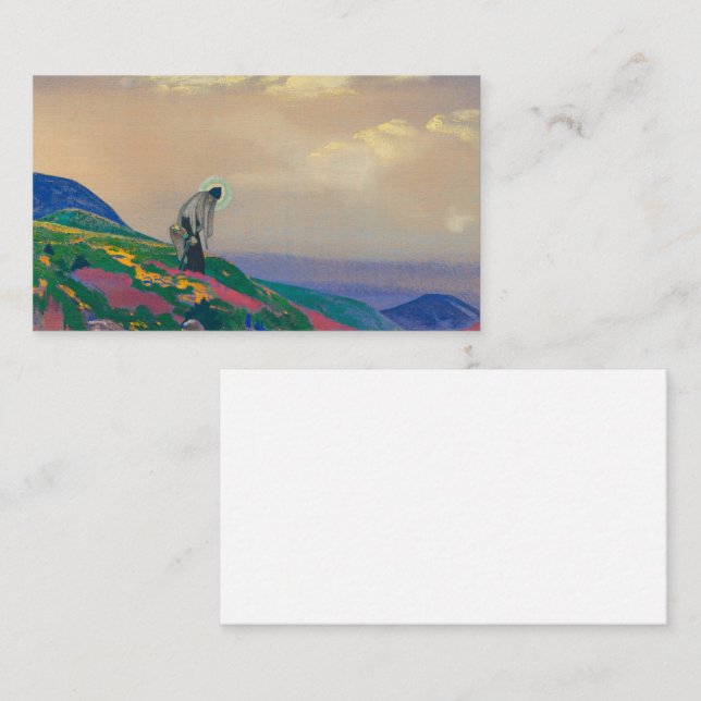 Saint Panteleimon Healer av Nicholas Roerich Visitkort (Fram/baksida)