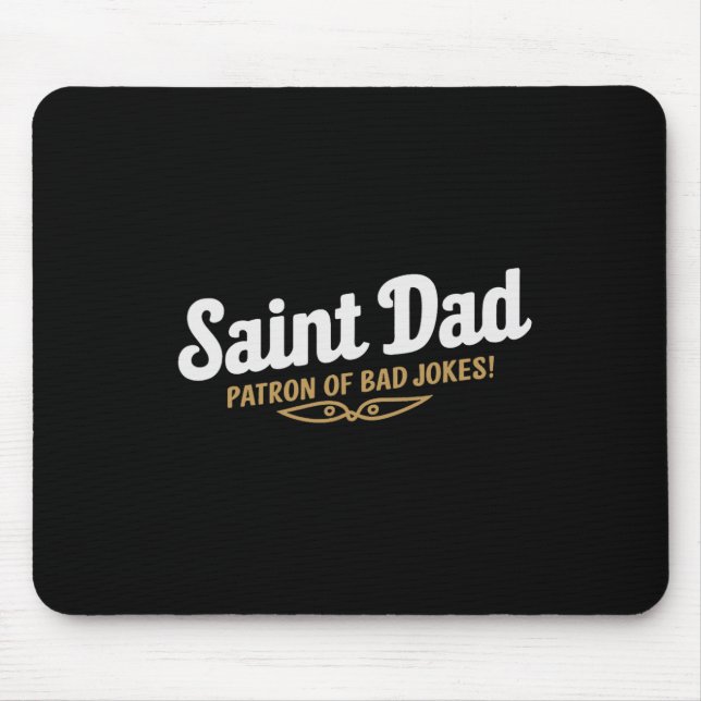 Saint Pappa Patron of Bad Jokes Funny Fars dag de Musmatta (Framsidan)